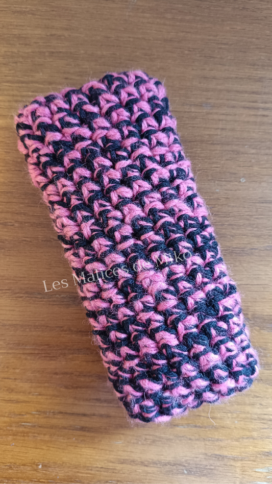 Pochette Portable Noir & Rose