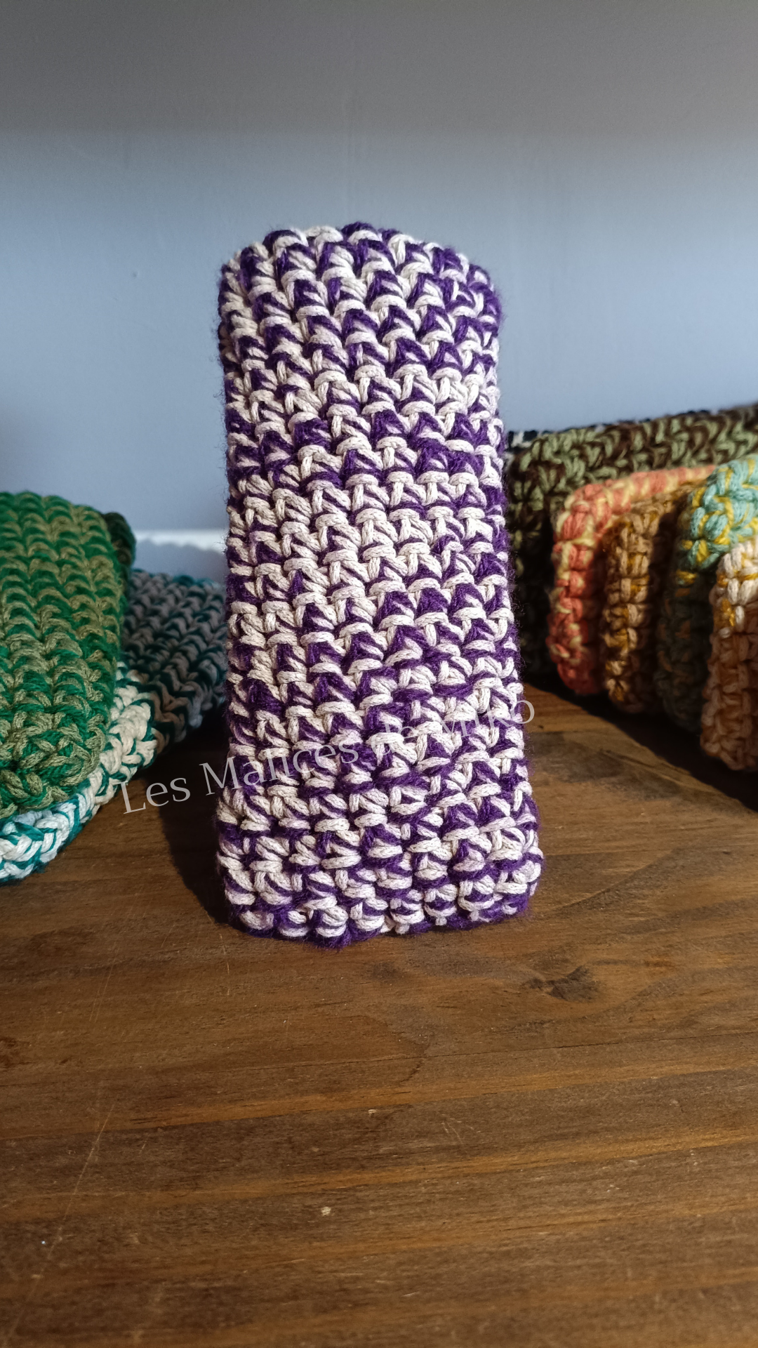 Pochette Portable Blanc & Violet