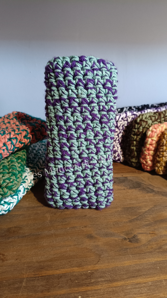 Pochette Portable Turquoise & Violet