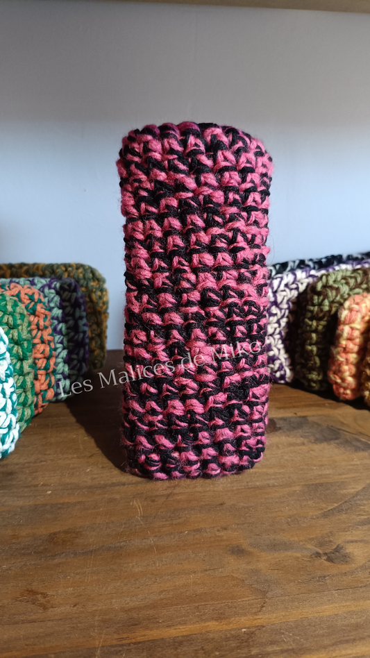 Pochette Portable Noir & Rose