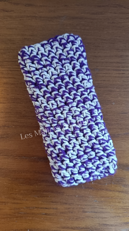 Pochette Portable Blanc & Violet